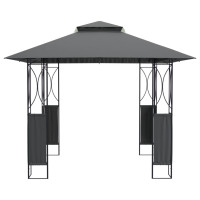 Produktbild för Paviljong med tak antracit 300x300x270 cm stål