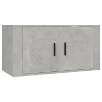 Produktbild för Väggmonterade tv-skåp 2 st betonggrå 80x34,5x40 cm