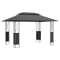 Produktbild för Paviljong med tak antracit 400x300x270 cm stål