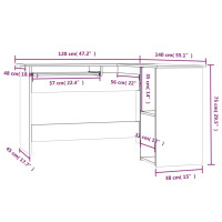 Produktbild för Hörnskrivbord rökfärgad ek 120x140x75 cm konstruerat trä