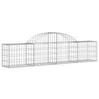 Produktbild för Gabion bågformad 20 st 200x30x40/60 cm galvaniserat järn