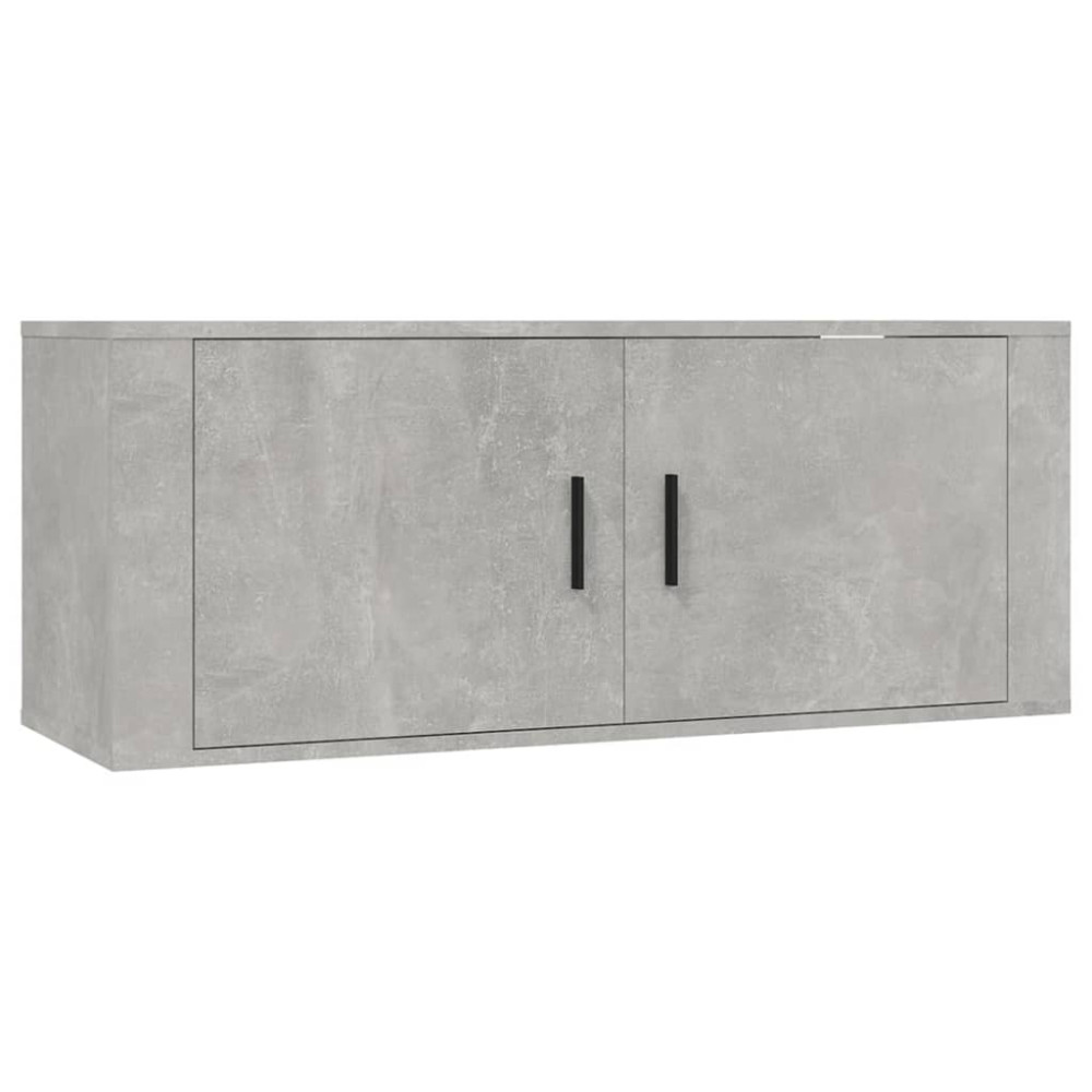 Produktbild för Väggmonterade tv-skåp 2 st betonggrå 100x34,5x40 cm
