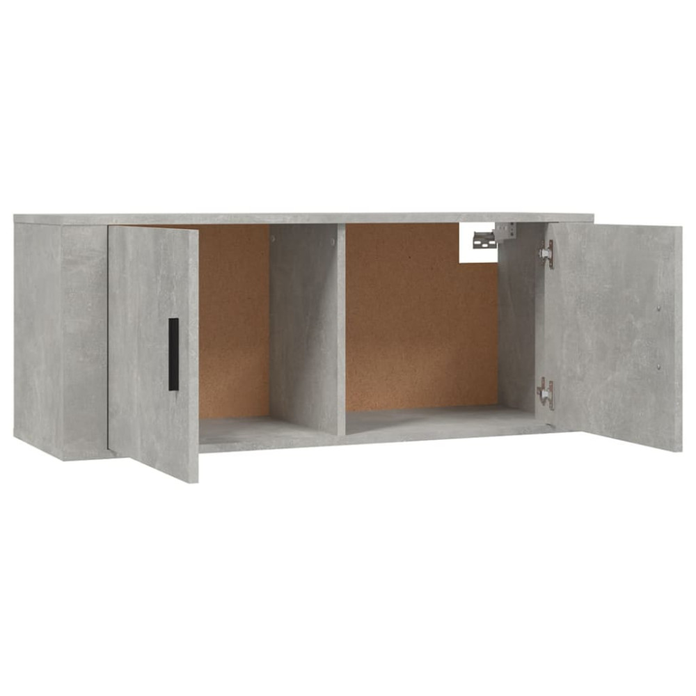 Produktbild för Väggmonterade tv-skåp 2 st betonggrå 100x34,5x40 cm