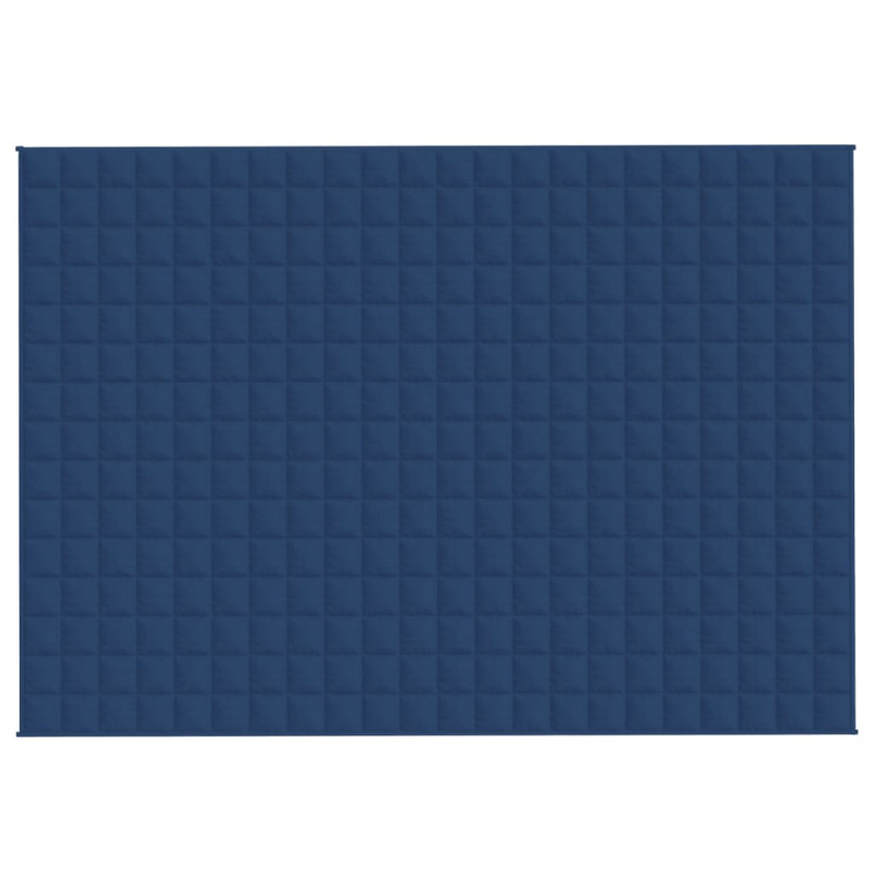 Produktbild för Tyngdtäcke blå 155x220 cm 11 kg tyg