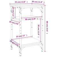 Produktbild för Soffbord sonoma-ek 35x30x60 cm konstruerat trä