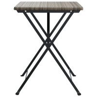 Produktbild för Hopfällbart cafébord grå 55x54x71 cm konstrotting