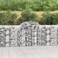 Produktbild för Gabion bågformad 200x50x100/120 cm galvaniserat järn