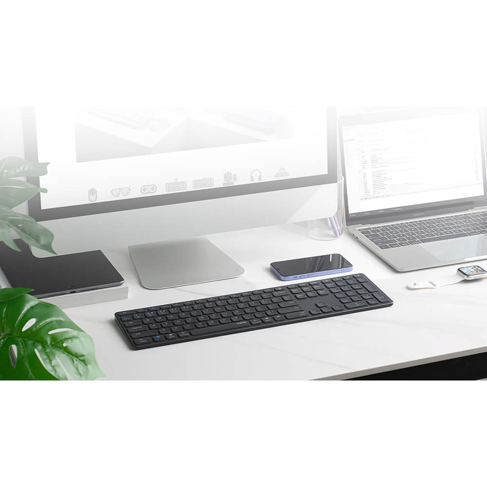 Produktbild för Keyboard E9800M Wireless Multi-Mode Dark Grey