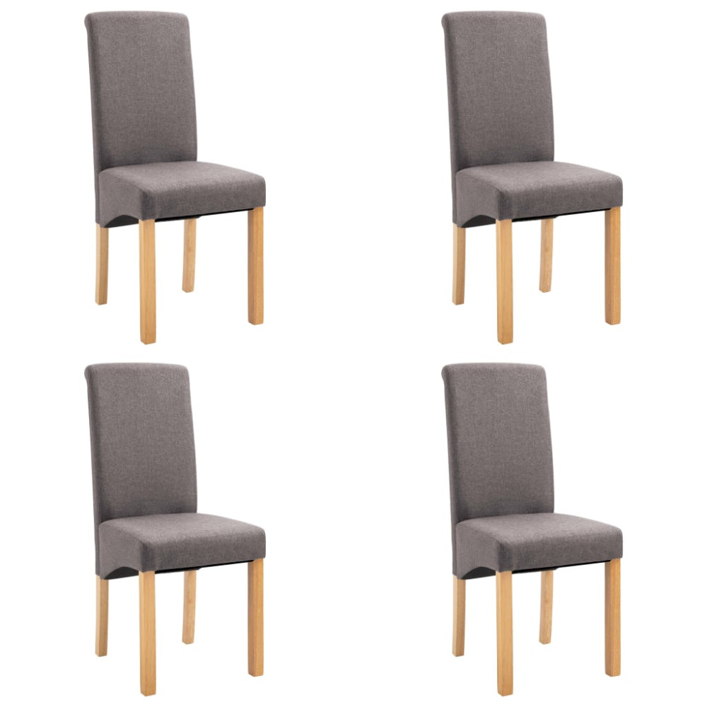 Produktbild för Matstolar 4 st taupe tyg