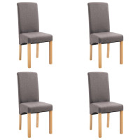 Produktbild för Matstolar 4 st taupe tyg
