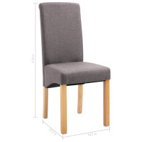 Produktbild för Matstolar 4 st taupe tyg
