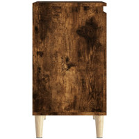 Produktbild för Tvättställsskåp rökfärgad ek 58x33x60 cm konstruerat trä