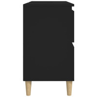Produktbild för Tvättställsskåp svart 80x33x60 cm konstruerat trä
