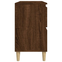 Produktbild för Tvättställsskåp brun ek 80x33x60 cm konstruerat trä