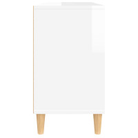 Miniatyr av produktbild för Tvättställsskåp vit högglans 80x33x60 cm konstruerat trä