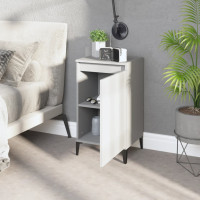 Produktbild för Sängbord vit 40x35x70 cm konstruerat trä