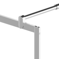 Produktbild för Duschvägg med hylla krom 90x195 cm ESG-glas&aluminium