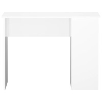 Miniatyr av produktbild för Skrivbord vit högglans 100x55x75 cm konstruerat trä