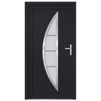 Produktbild för Ytterdörr antracit 108x200 cm PVC