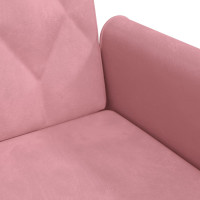 Miniatyr av produktbild för Bäddsoffa med armstöd rosa sammet