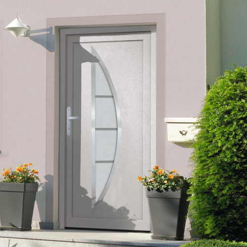 vidaXL Ytterdörr vit 108x200 cm PVC - Dörrar & Tillbehör
