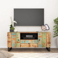 Produktbild för TV-skåp 105x33,5x46 cm massivt återvunnet och konstruerat trä