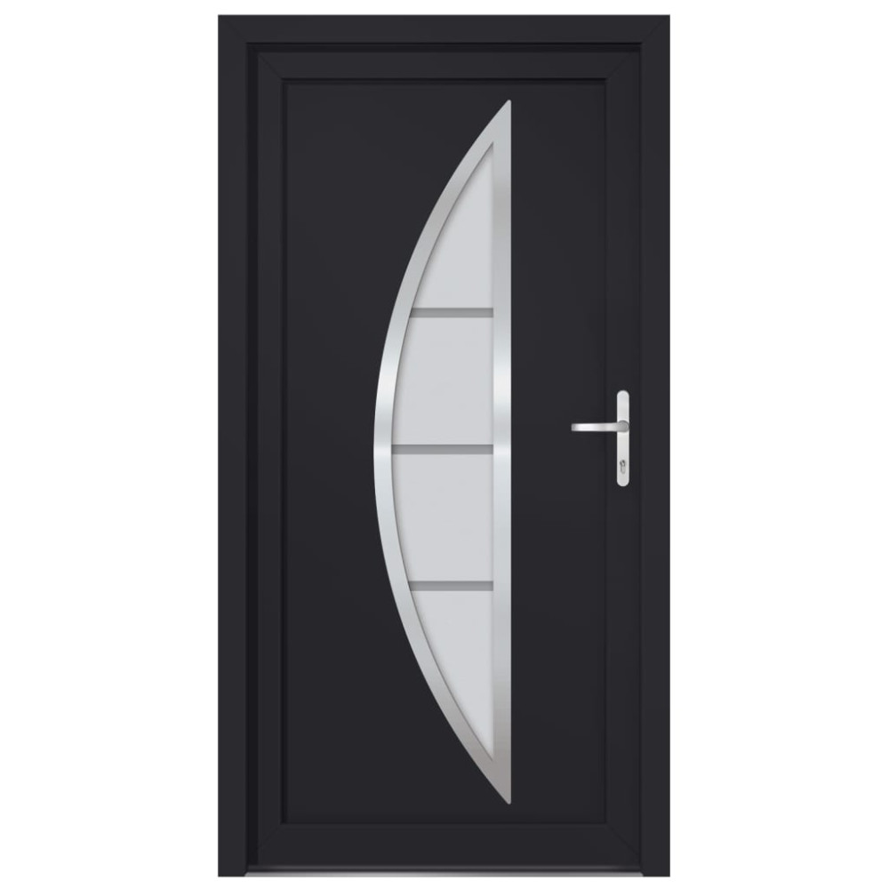 Produktbild för Ytterdörr antracit 98x208 cm PVC