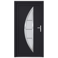 Produktbild för Ytterdörr antracit 98x208 cm PVC
