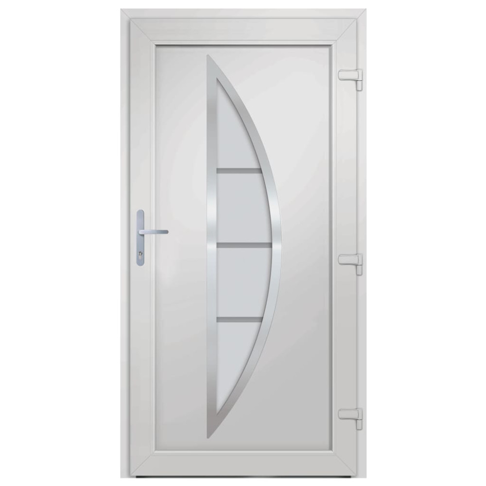 Produktbild för Ytterdörr antracit 98x208 cm PVC