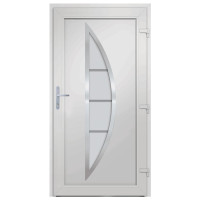 Produktbild för Ytterdörr antracit 98x208 cm PVC