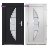 Produktbild för Ytterdörr antracit 98x208 cm PVC