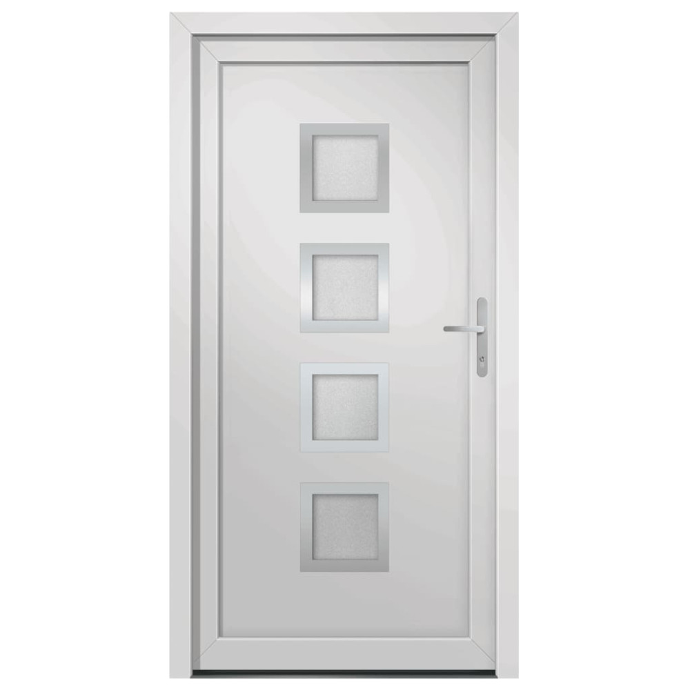 Produktbild för Ytterdörr vit 98x208 cm PVC