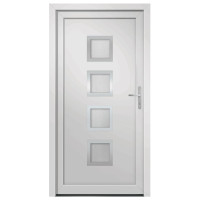 Produktbild för Ytterdörr vit 98x208 cm PVC