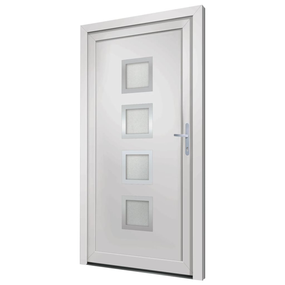 Produktbild för Ytterdörr vit 98x208 cm PVC