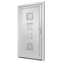 Produktbild för Ytterdörr vit 98x208 cm PVC
