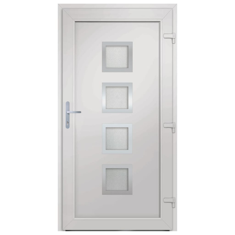 Produktbild för Ytterdörr vit 98x208 cm PVC