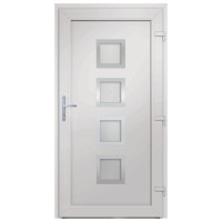 Produktbild för Ytterdörr vit 98x208 cm PVC