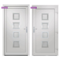Produktbild för Ytterdörr vit 98x208 cm PVC