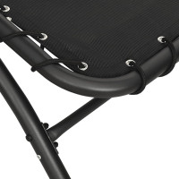 Produktbild för Solsäng med tak svart 167x80x195 cm tyg och stål