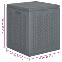 Produktbild för Dynbox grå PP rotting 90 l