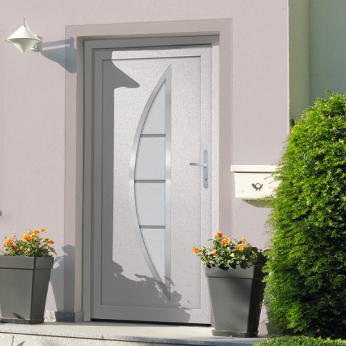 vidaXL Ytterdörr vit 108x200 cm PVC