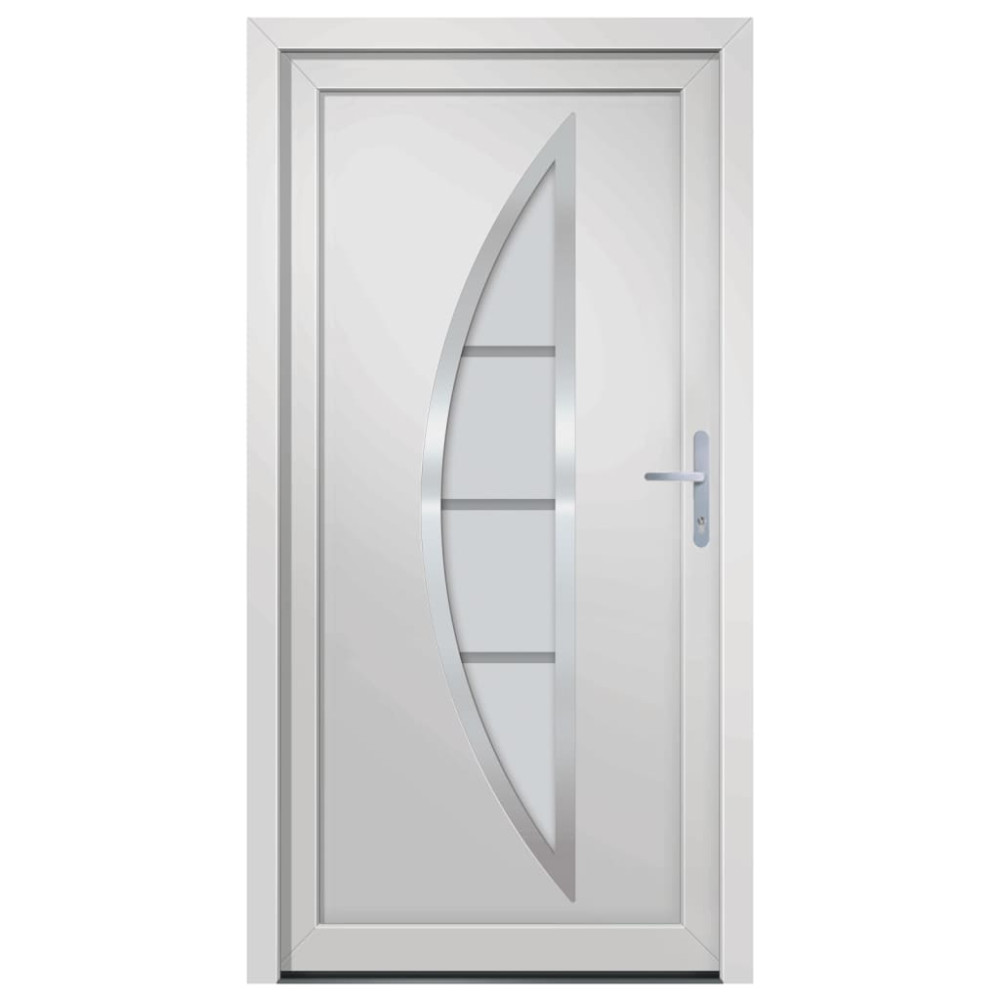 Produktbild för Ytterdörr vit 108x200 cm PVC