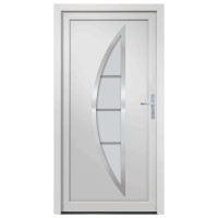 Produktbild för Ytterdörr vit 108x200 cm PVC