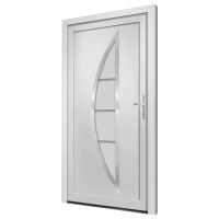 Produktbild för Ytterdörr vit 108x200 cm PVC