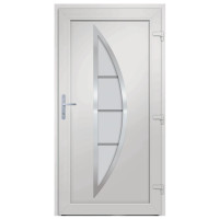 Produktbild för Ytterdörr vit 108x200 cm PVC