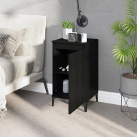 Miniatyr av produktbild för Sängbord svart 40x35x70 cm konstruerat trä