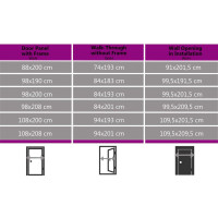 Produktbild för Ytterdörr vit 108x200 cm PVC