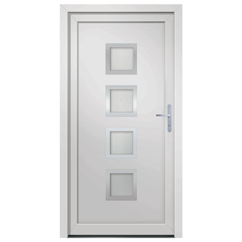 Produktbild för Ytterdörr vit 108x200 cm PVC