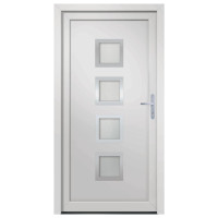 Produktbild för Ytterdörr vit 108x200 cm PVC