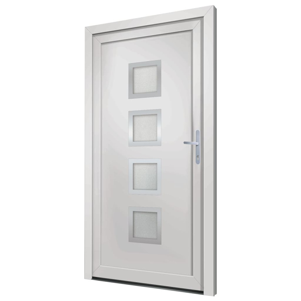 Produktbild för Ytterdörr vit 108x200 cm PVC